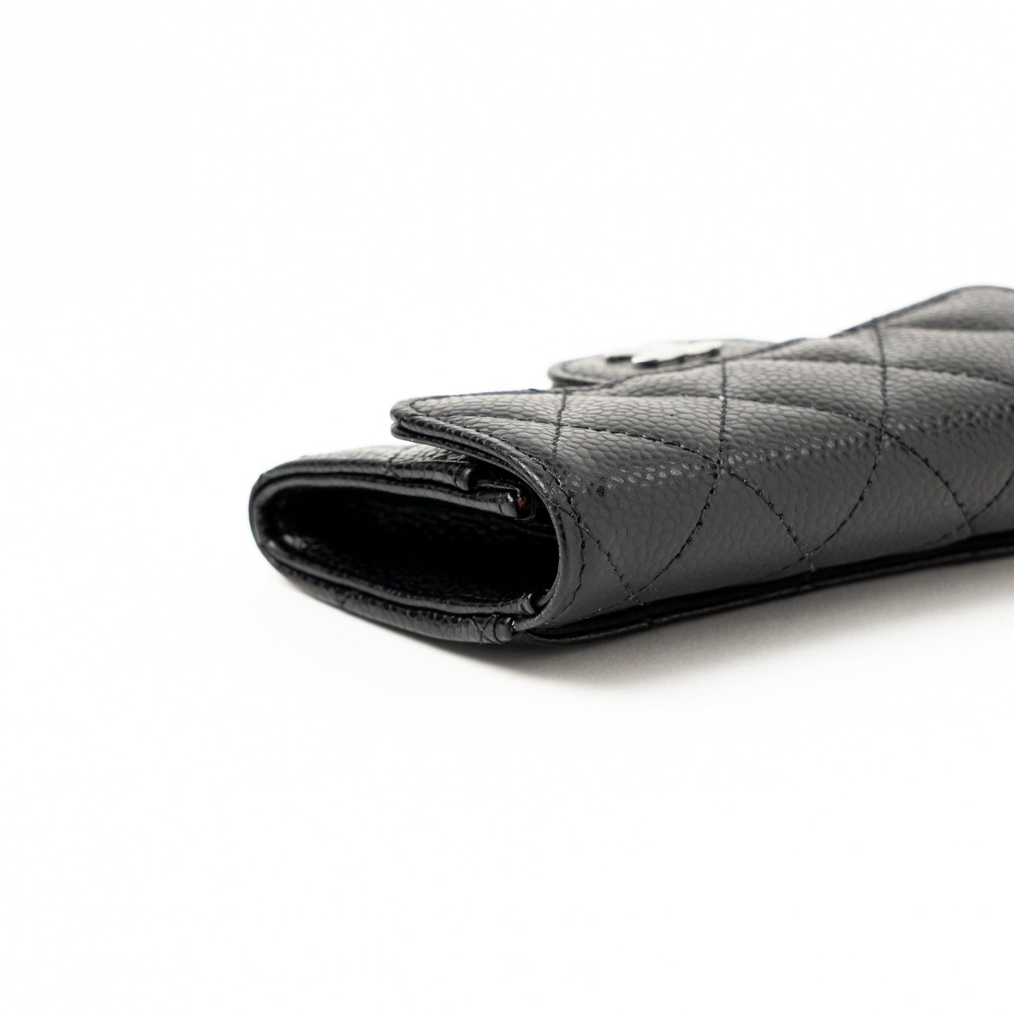 Chanel Classic Flap  Holder Caviar Black SHW (Hologram)