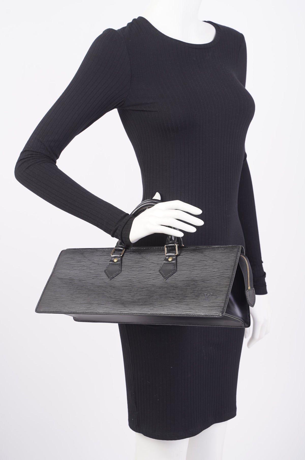 Louis Vuitton Sac Triangle Black Epi Leather
