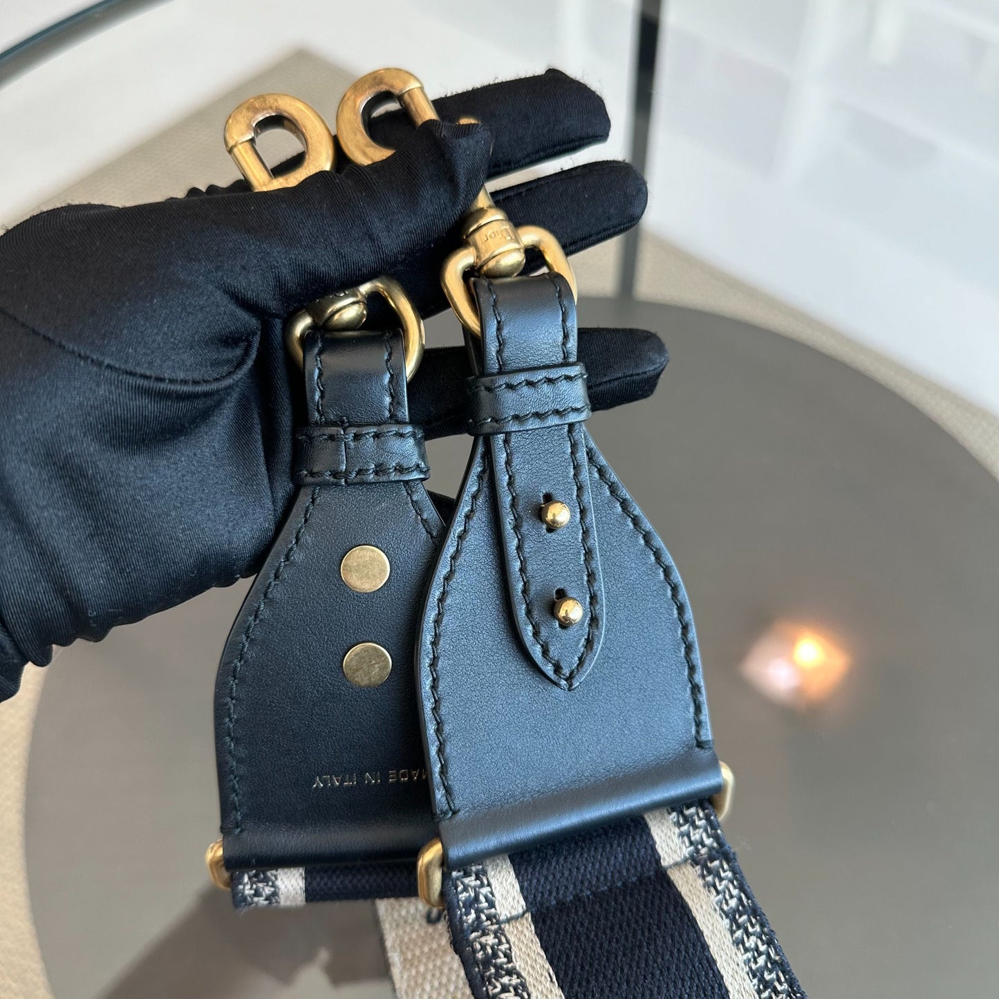 *With Strap* Saddle Small 21CM Black Smooth Calfskin GHW Shoulder Bag