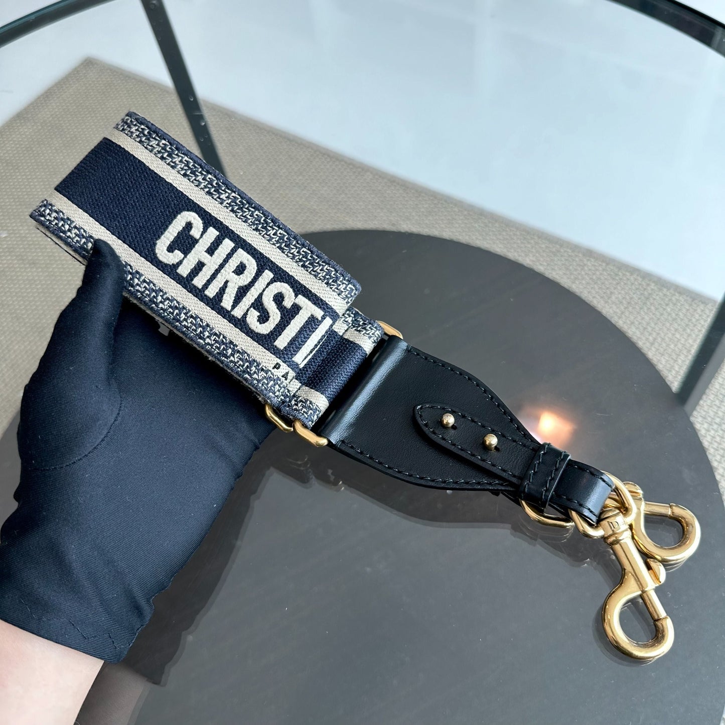 *With Strap* Saddle Small 21CM Smooth Calfskin Black GHW Shoulder Bag