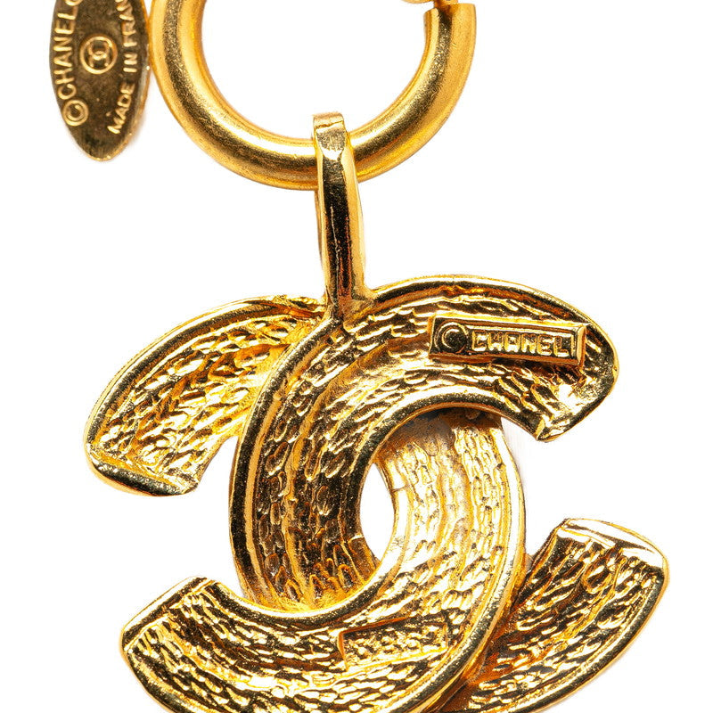 Chanel Coco Mark Matelasse Necklace Gold Plated