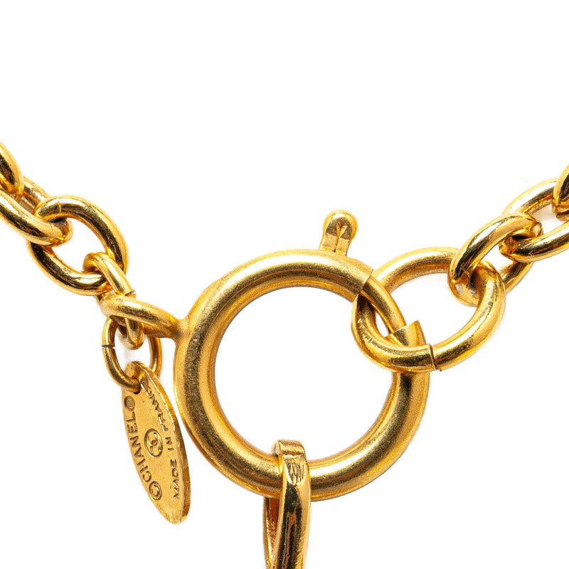 Chanel Coco Mark Matelasse Necklace Gold Plated