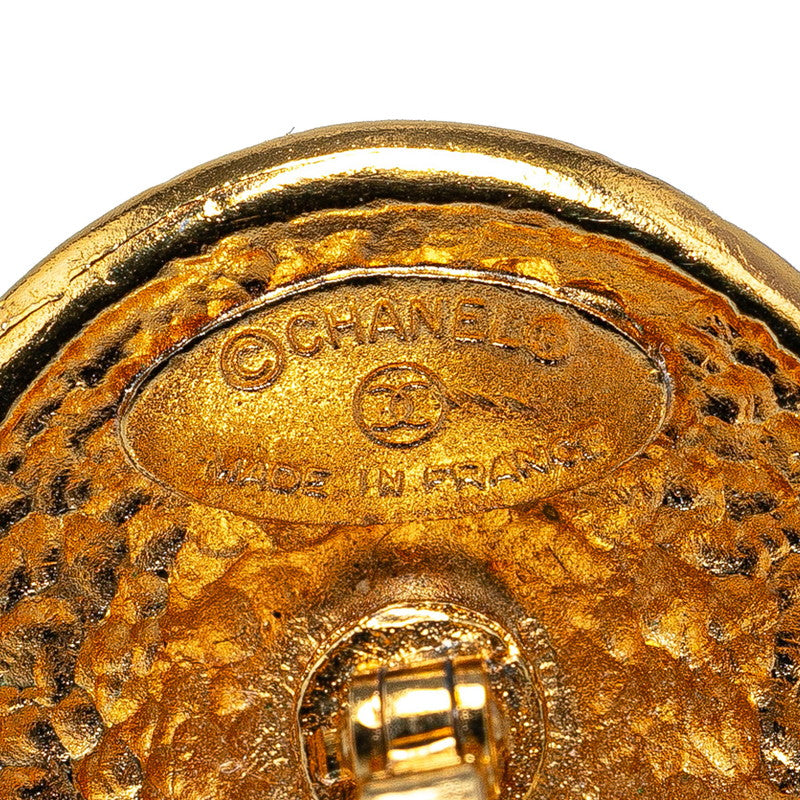 Chanel Vintage Logo Gold Cuffs