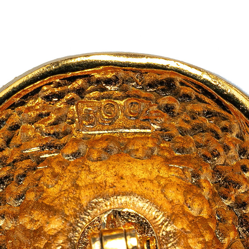 Chanel Vintage Logo Gold Cuffs