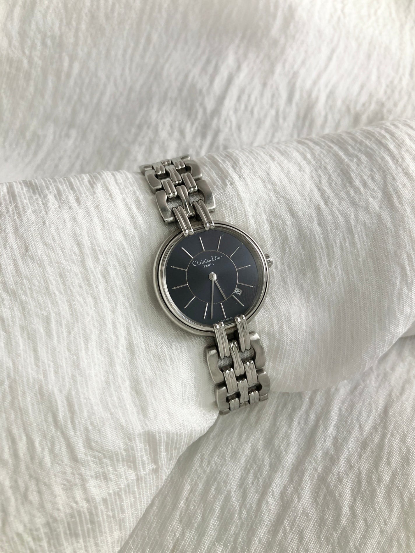 Christian Dior Quartz Watch Silver M51980 Vintage 3ptzbd