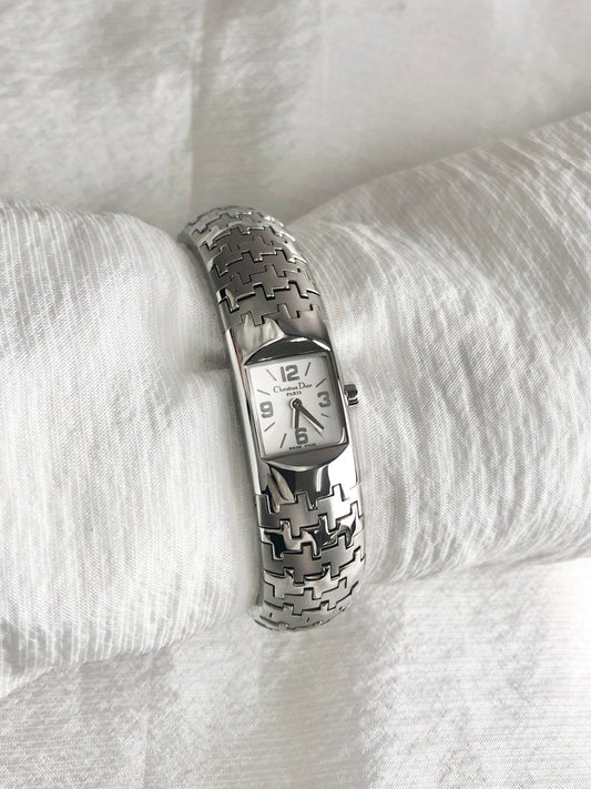Christian Dior Quartz Watch Silver D96-100 Vintage trgiep