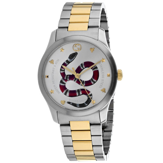 Gucci Unisex's G-Timeless Silver Dial Watch - YA1264075 Silver