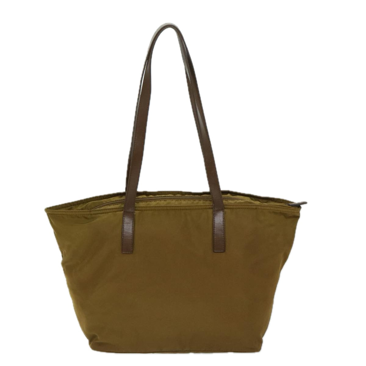 PRADA Tote Bag Nylon Brown Auth yb535