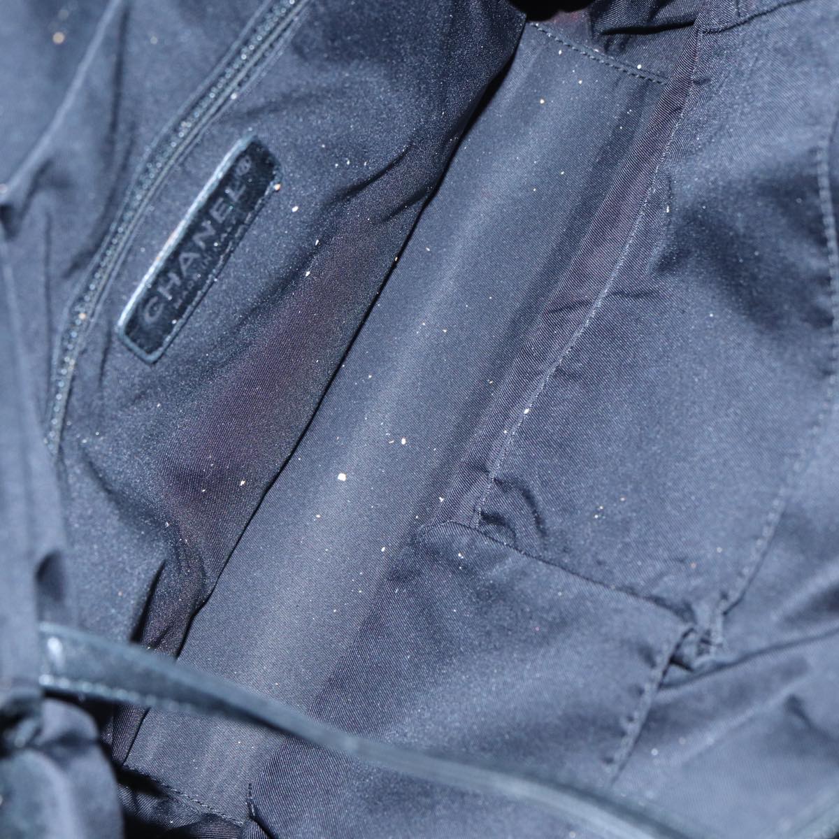 CHANEL Paris Biarritz Tote PM Tote Bag Coated Canvas Black CC Auth yb614