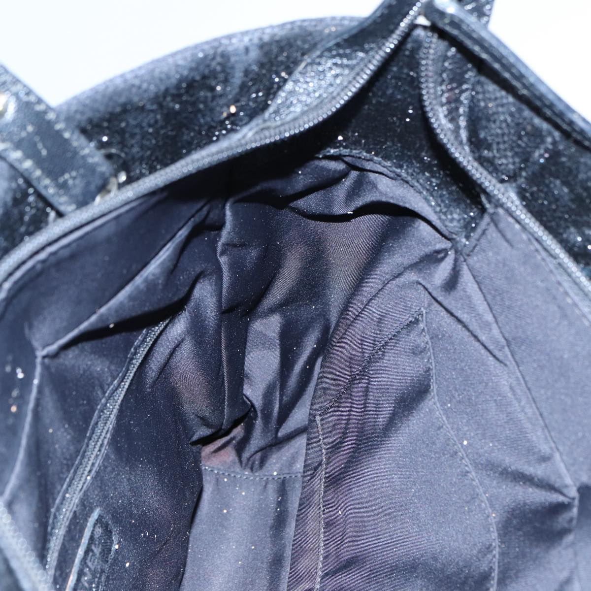 CHANEL Paris Biarritz Tote PM Tote Bag Coated Canvas Black CC Auth yb614