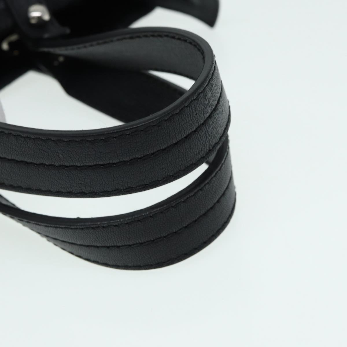 CHANEL Paris Biarritz Tote PM Tote Bag Coated Canvas Black CC Auth yb614