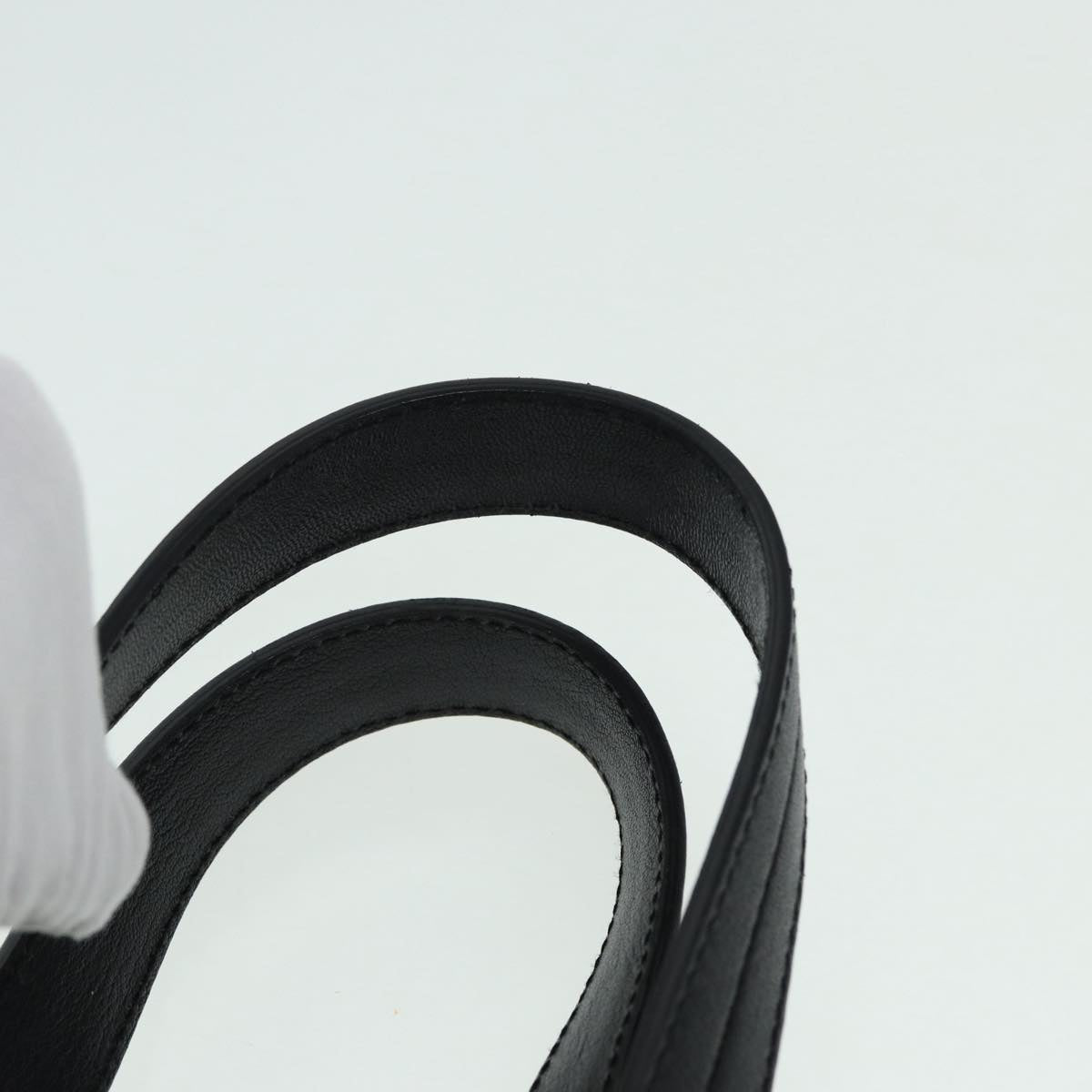 CHANEL Paris Biarritz Tote PM Tote Bag Coated Canvas Black CC Auth yb614