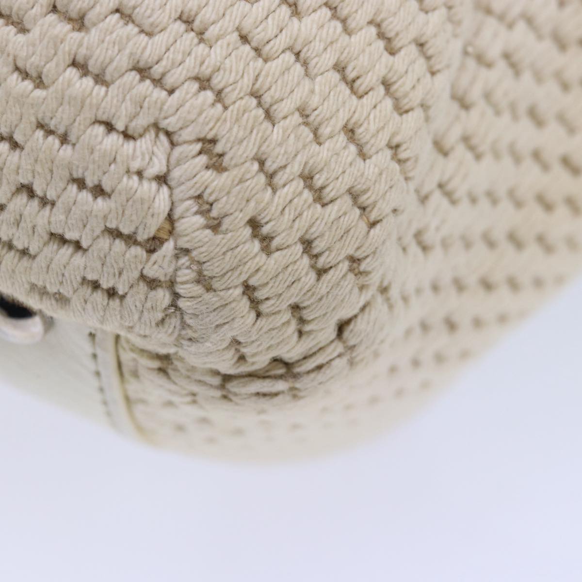 Top Quality Chanel Hand Bag Canvas Leather Beige CC Auth yb619
