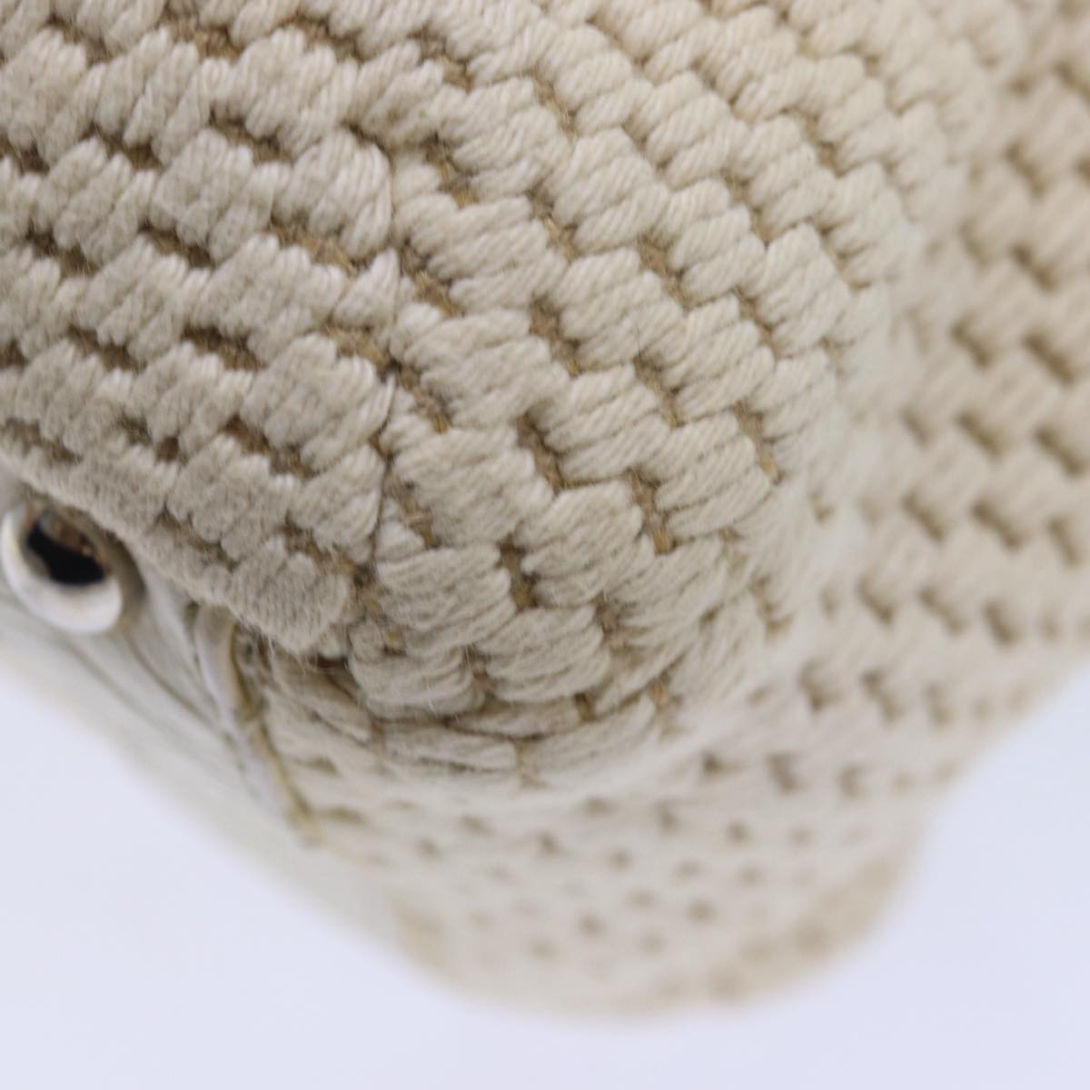 Top Quality Chanel Hand Bag Canvas Leather Beige CC Auth yb619