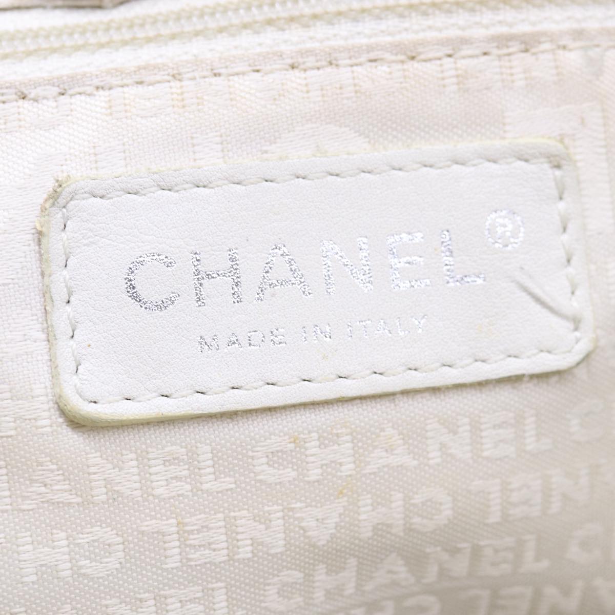 Top Quality Chanel Hand Bag Canvas Leather Beige CC Auth yb619