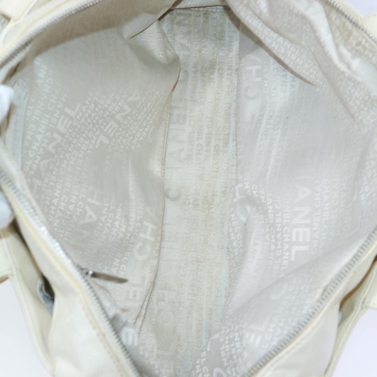 Top Quality Chanel Hand Bag Canvas Leather Beige CC Auth yb619
