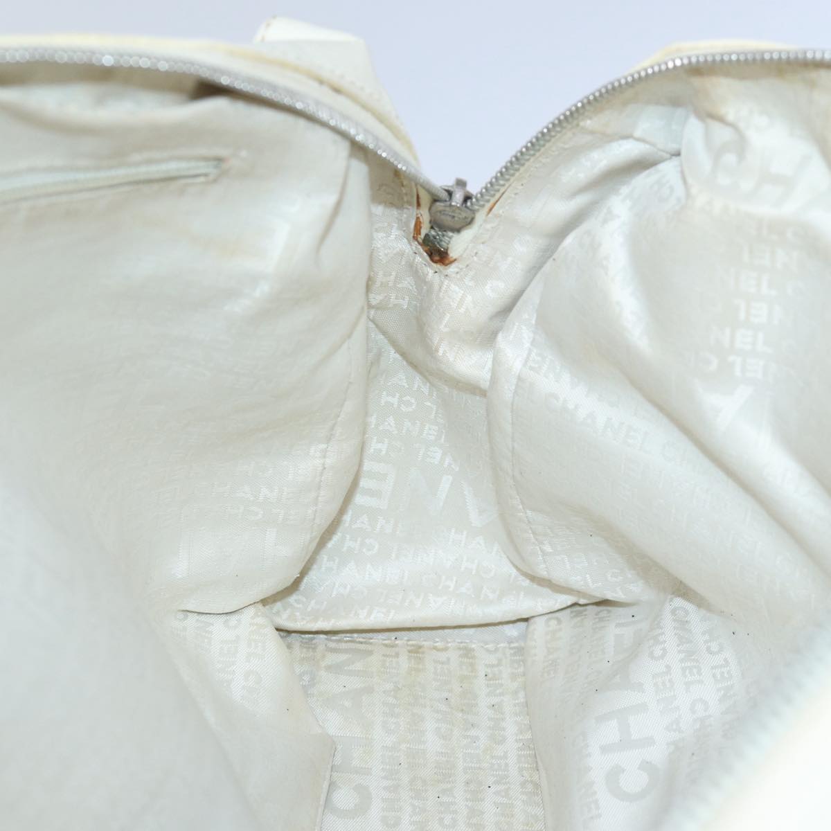Top Quality Chanel Hand Bag Canvas Leather Beige CC Auth yb619