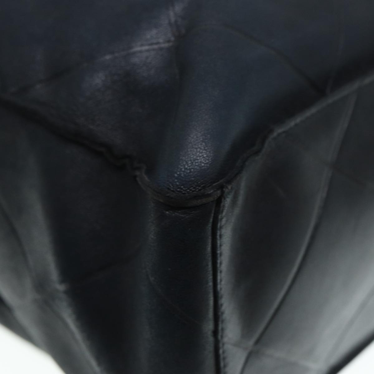 Top Quality Chanel Matelasse Tote Bag Leather Black Silver CC Auth yb669