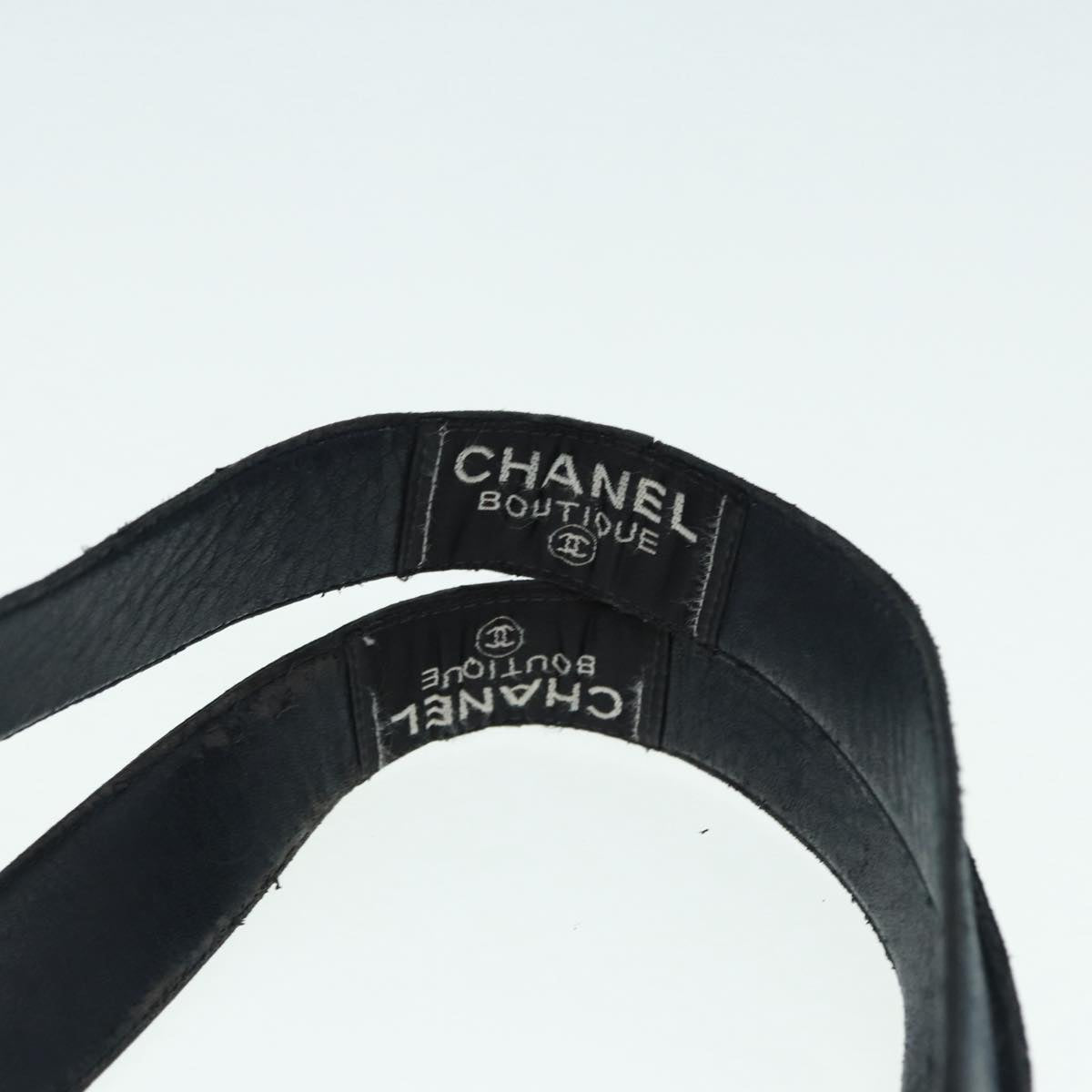 Top Quality Chanel Matelasse Tote Bag Leather Black Silver CC Auth yb669
