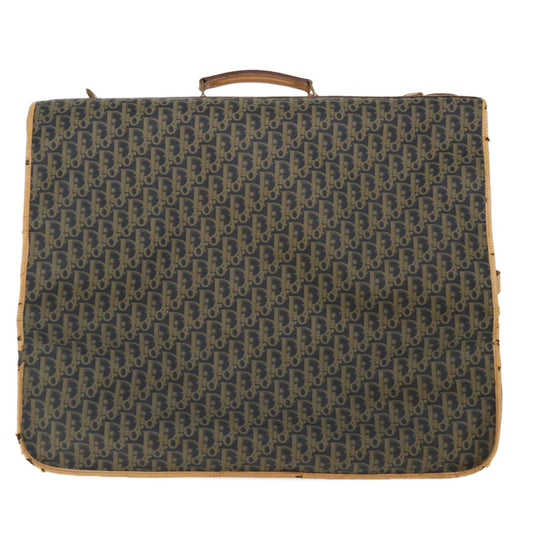 CHRISTIAN DIOR Trotter Canvas Garment Cover PVC Black Auth yk10922
