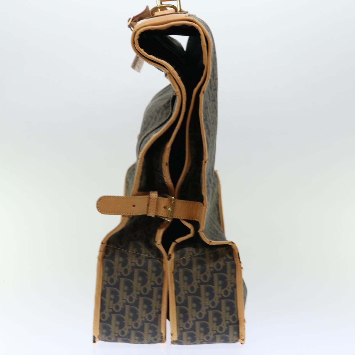 CHRISTIAN DIOR Trotter Canvas Garment Cover PVC Black Auth yk10922