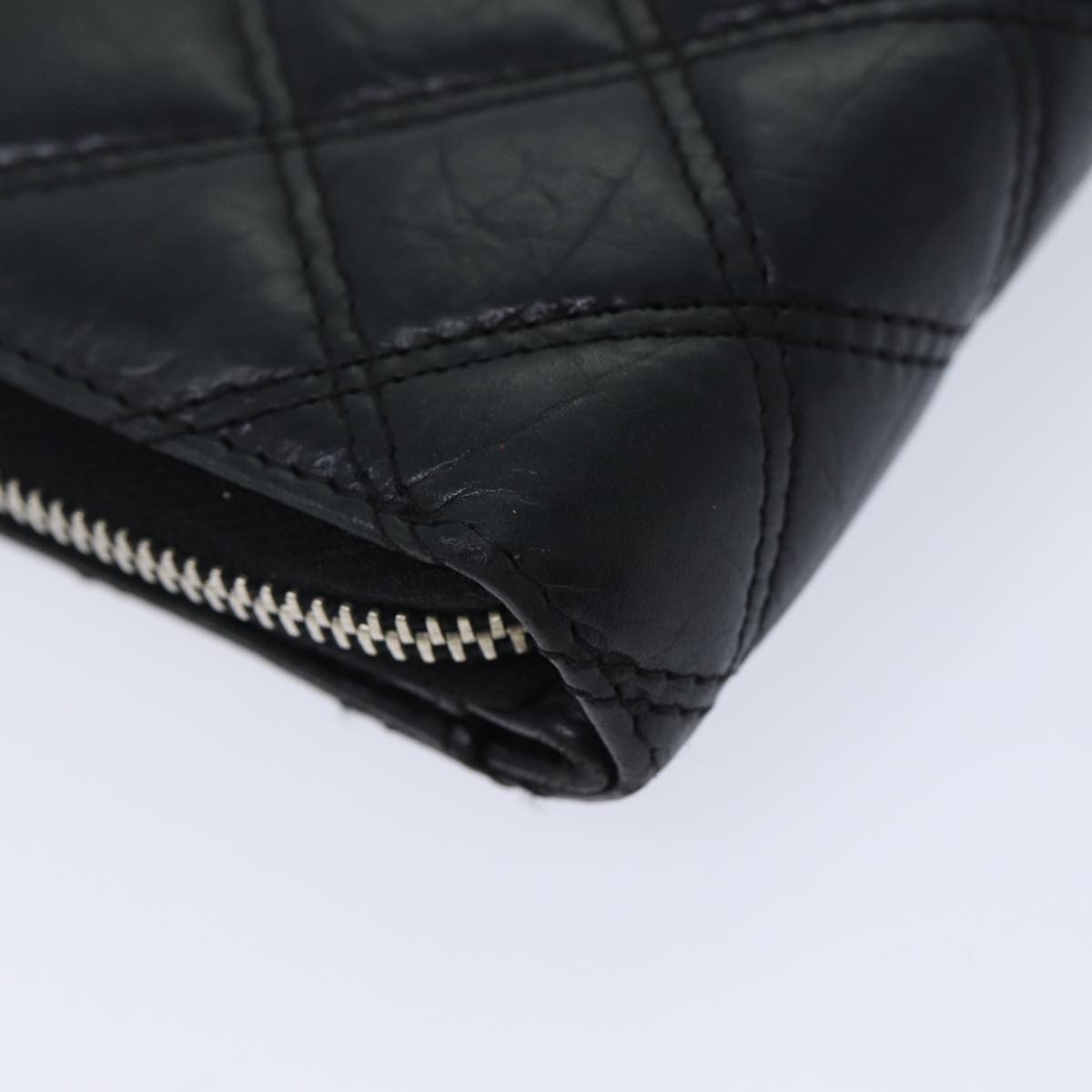 Top Quality Chanel Matelasse Long Wallet Leather Black CC Auth yk11586