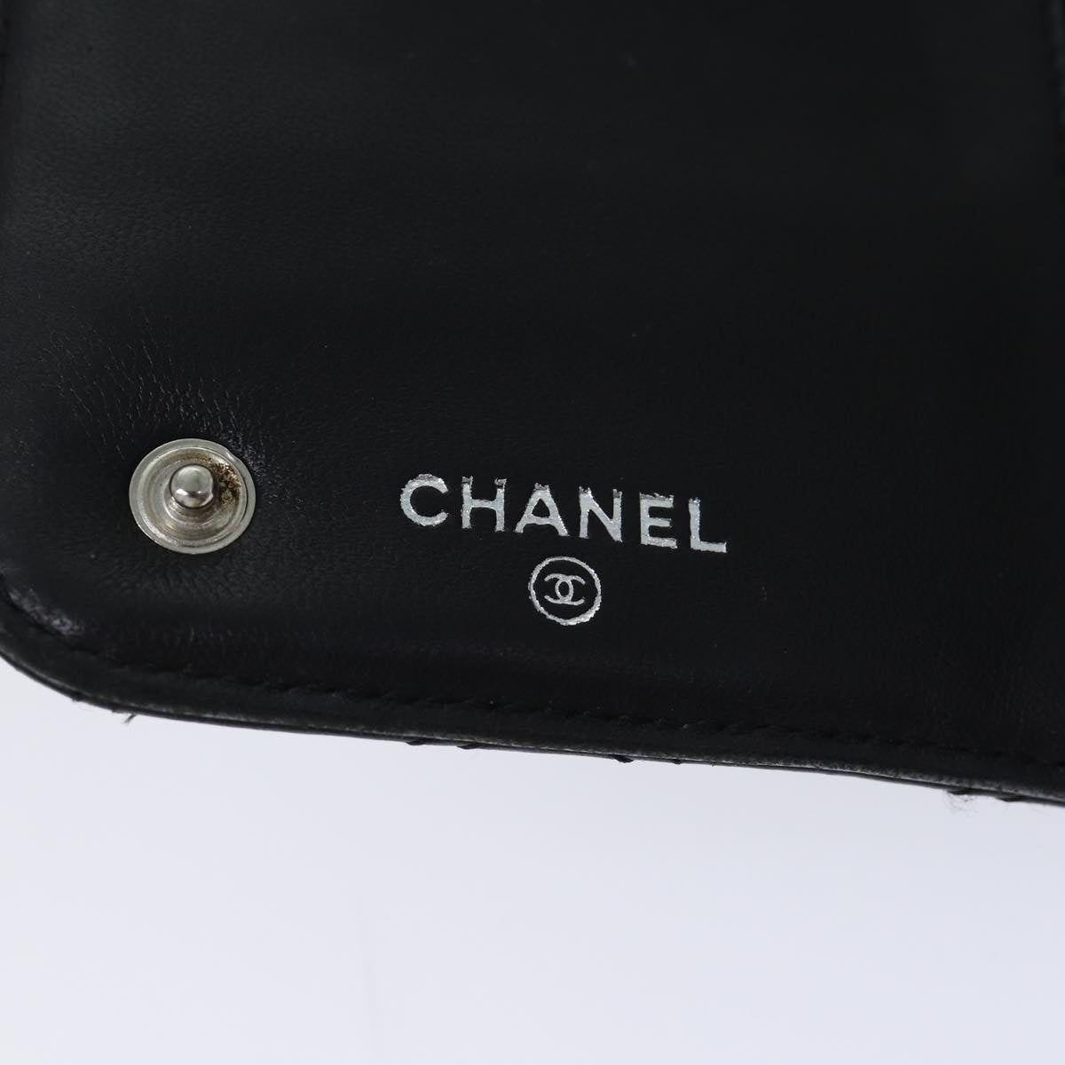 Top Quality Chanel Matelasse Long Wallet Leather Black CC Auth yk11586