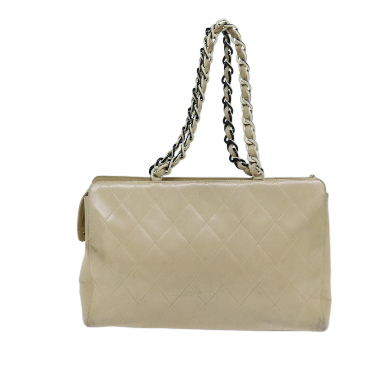 Top Quality Chanel Matelasse Chain Tote Bag Leather Beige CC Auth yk11588