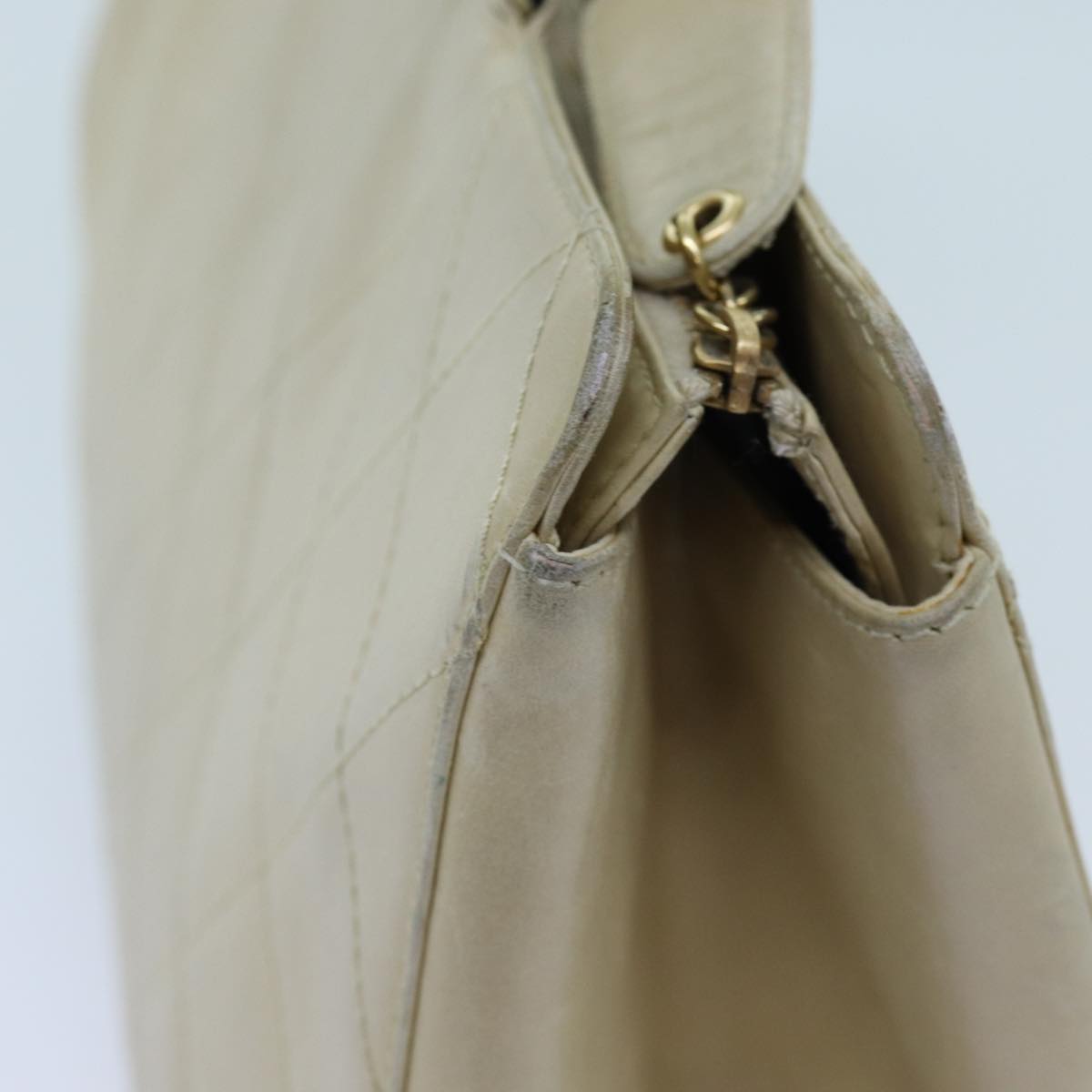 Top Quality Chanel Matelasse Chain Tote Bag Leather Beige CC Auth yk11588