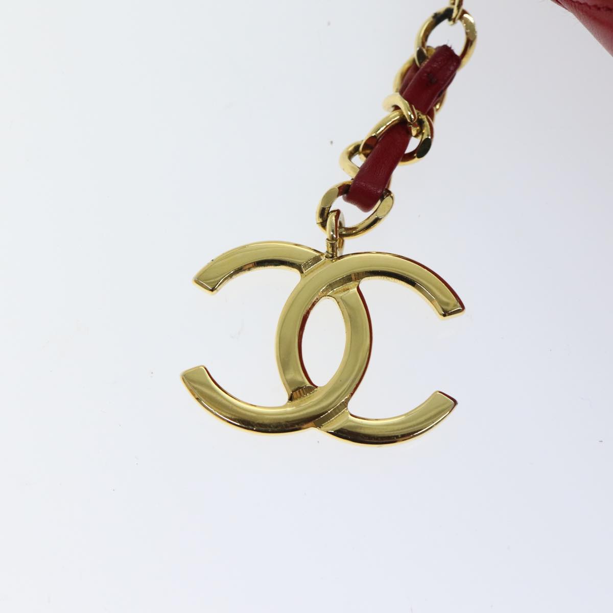 Top Quality Chanel Matelasse Chain Shoulder Bag Leather Red CC Auth yk11662