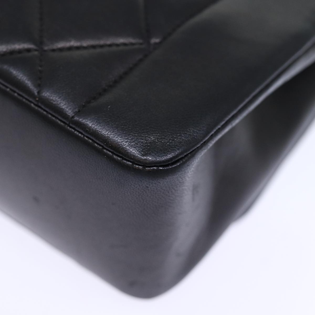 Top Quality Chanel Diana Matelasse Chain Shoulder Bag Lamb Skin Black CC Auth yk12192A