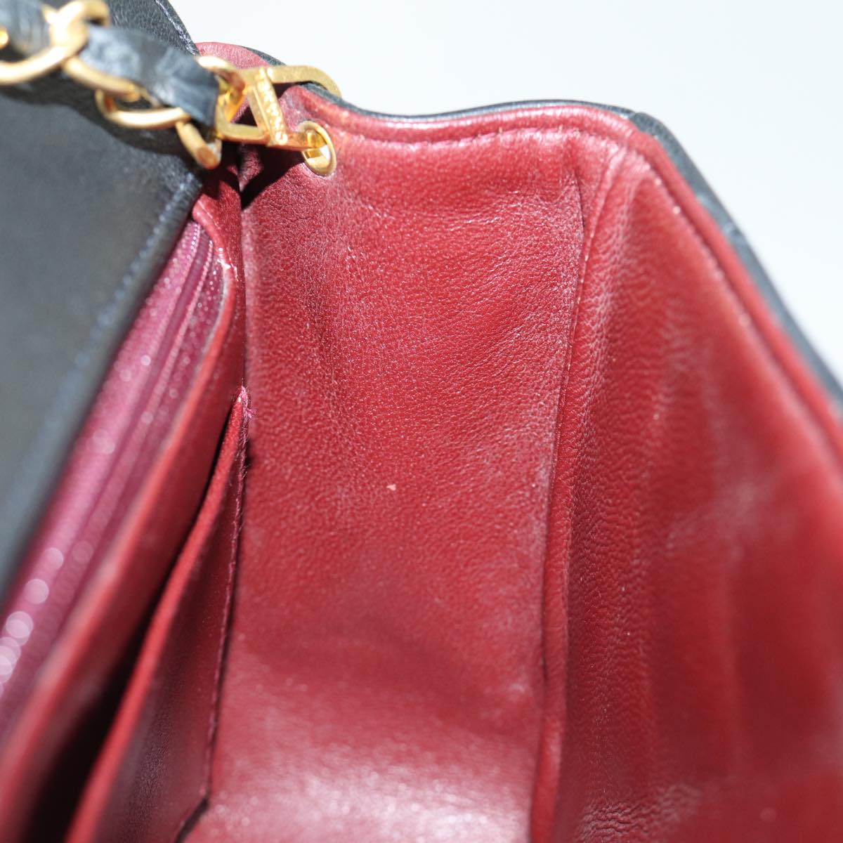 Top Quality Chanel Diana Matelasse Chain Shoulder Bag Lamb Skin Black CC Auth yk12192A