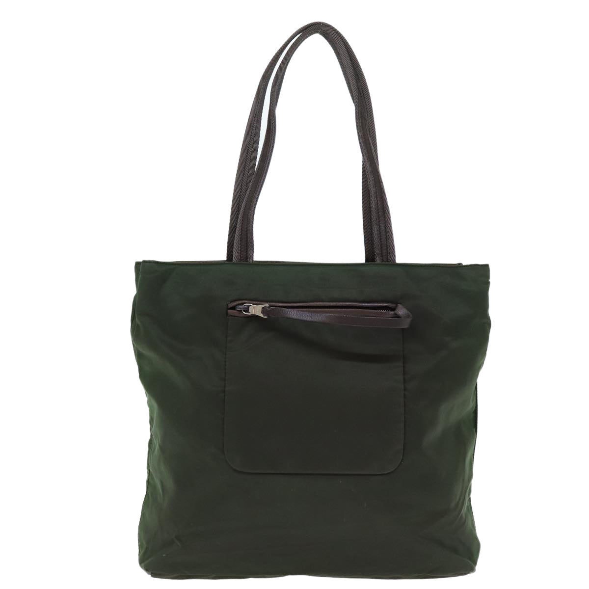 PRADA Tote Bag Nylon Khaki Auth yk12400