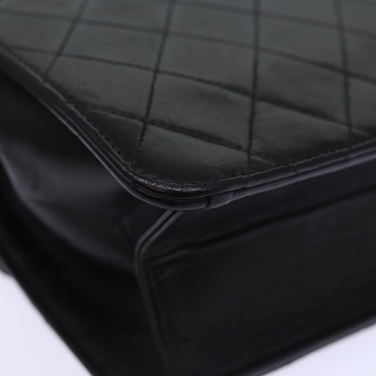 Top Quality Chanel Matelasse Chain Shoulder Bag Lamb Skin Black CC Auth yk12417A