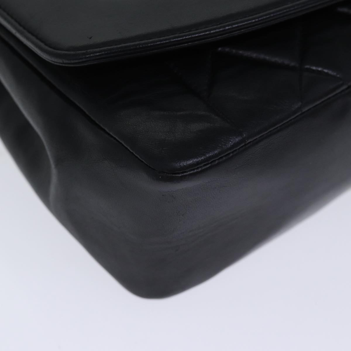 Top Quality Chanel Diana Matelasse Chain Shoulder Bag Lamb Skin Black CC Auth yk12418A