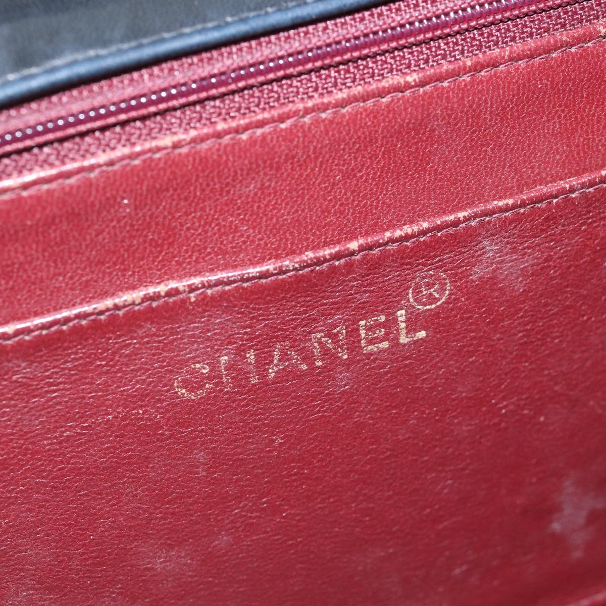 Top Quality Chanel Diana Matelasse Chain Shoulder Bag Lamb Skin Black CC Auth yk12474