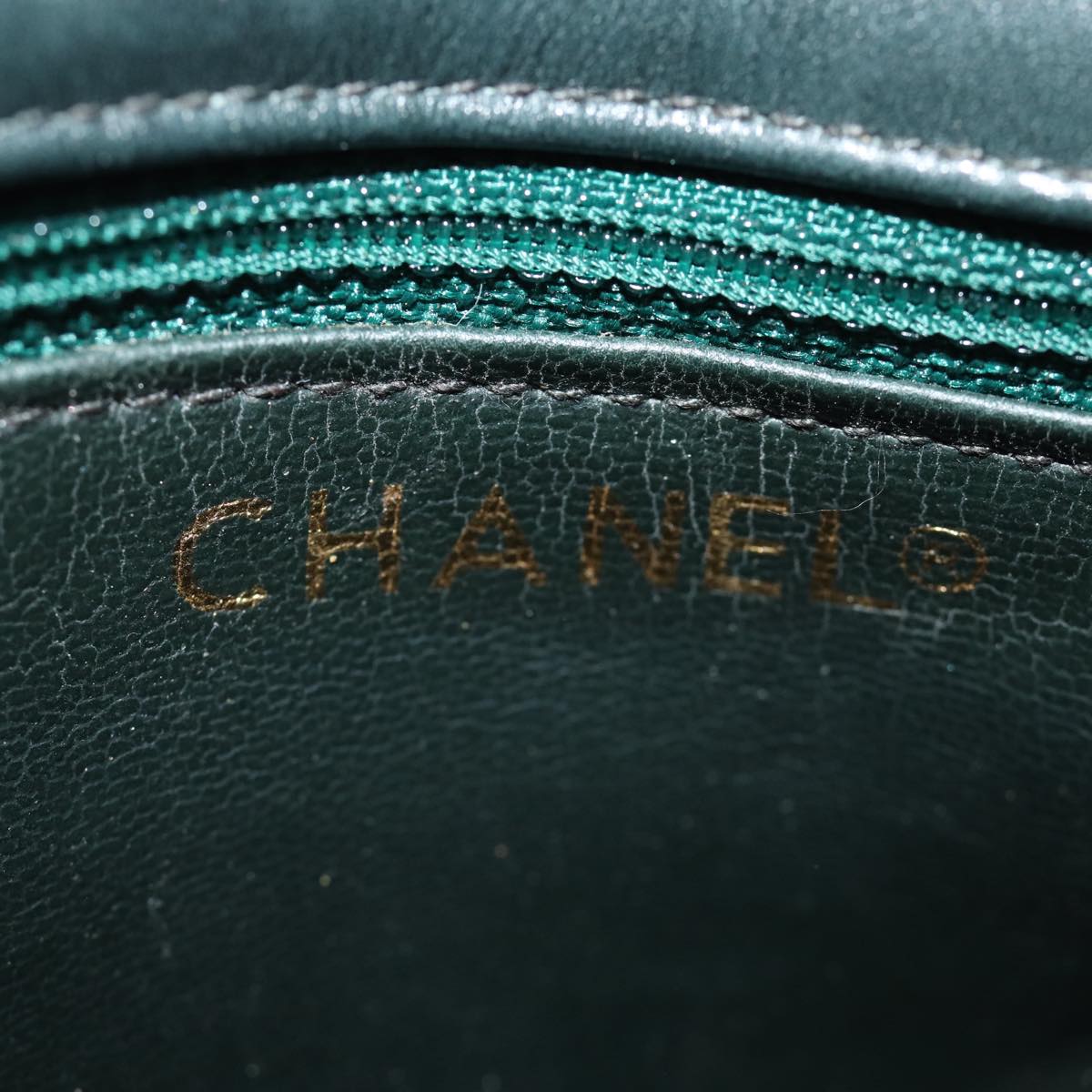 Top Quality Chanel Matelasse Turn Lock Chain Shoulder Bag Lamb Skin Green CC Auth yk12713A