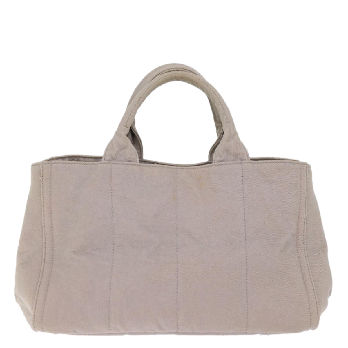 PRADA Bijoux Canapa MM Hand Bag Canvas 2way Gray Auth yk12789
