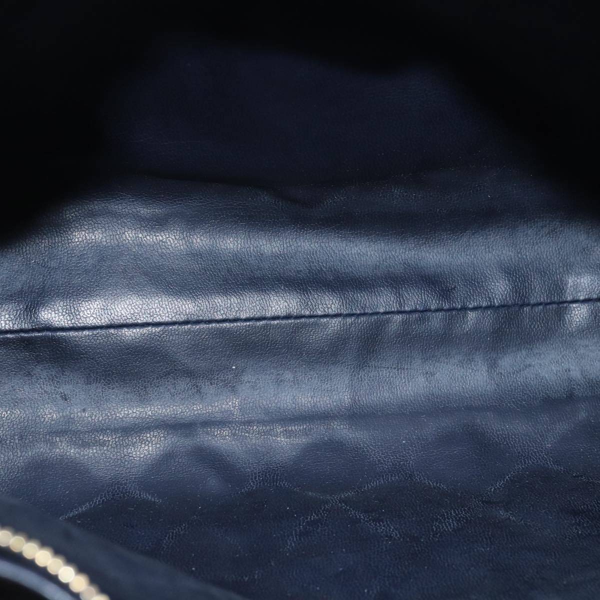 Top Quality Chanel Matelasse Chain Shoulder Bag Lamb Skin Navy CC Auth yk12992
