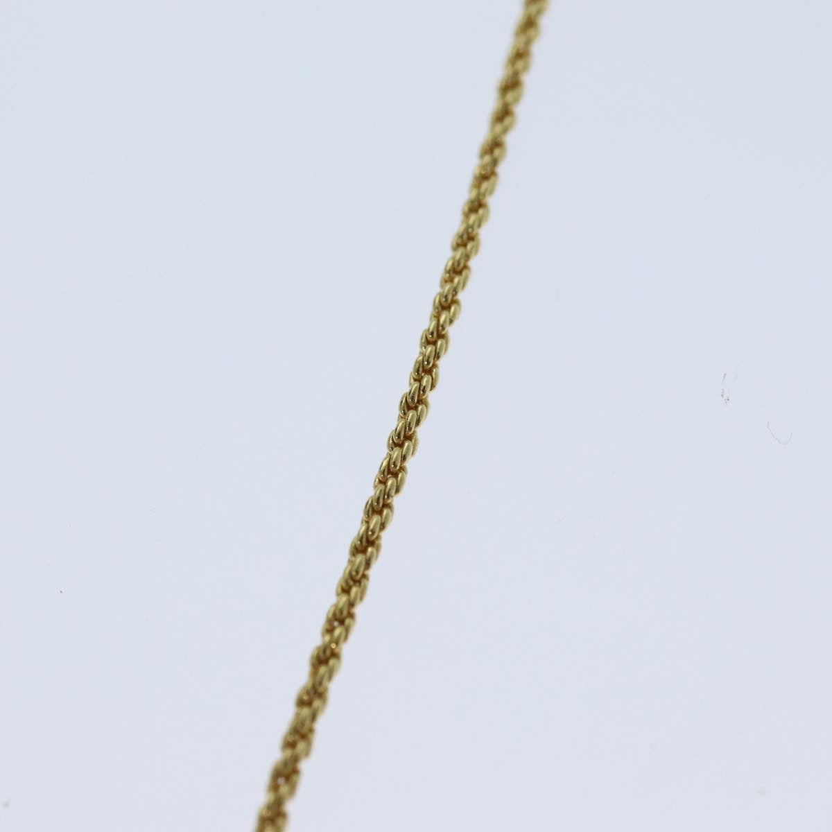 CHRISTIAN DIOR Necklace metal Gold Auth yk13050