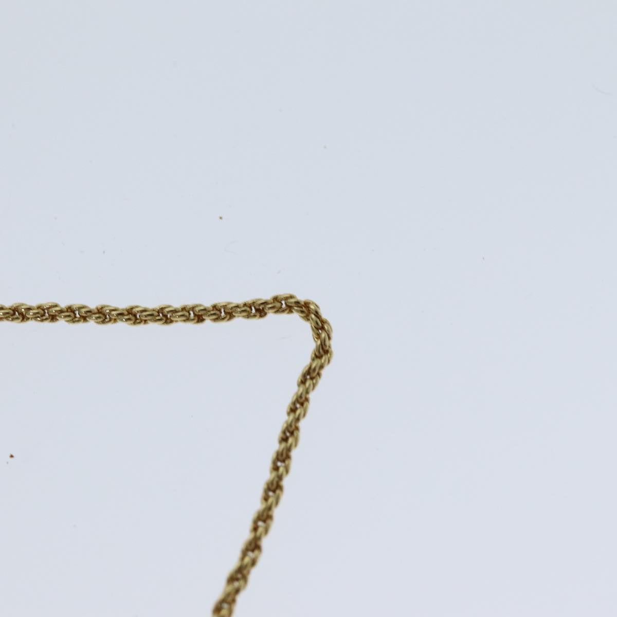 CHRISTIAN DIOR Necklace metal Gold Auth yk13053