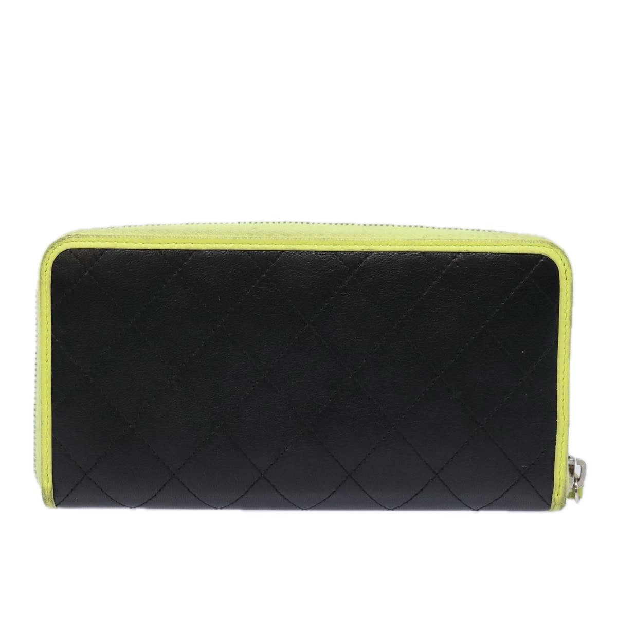 Top Quality Chanel Matelasse Long Wallet Leather Black CC Auth yk13055