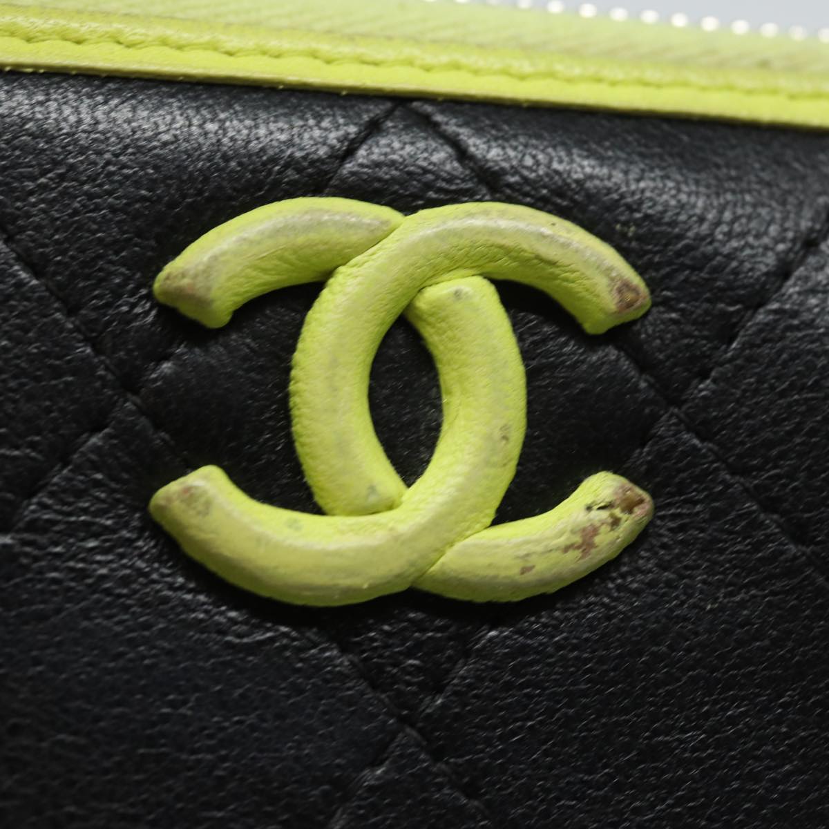 Top Quality Chanel Matelasse Long Wallet Leather Black CC Auth yk13055