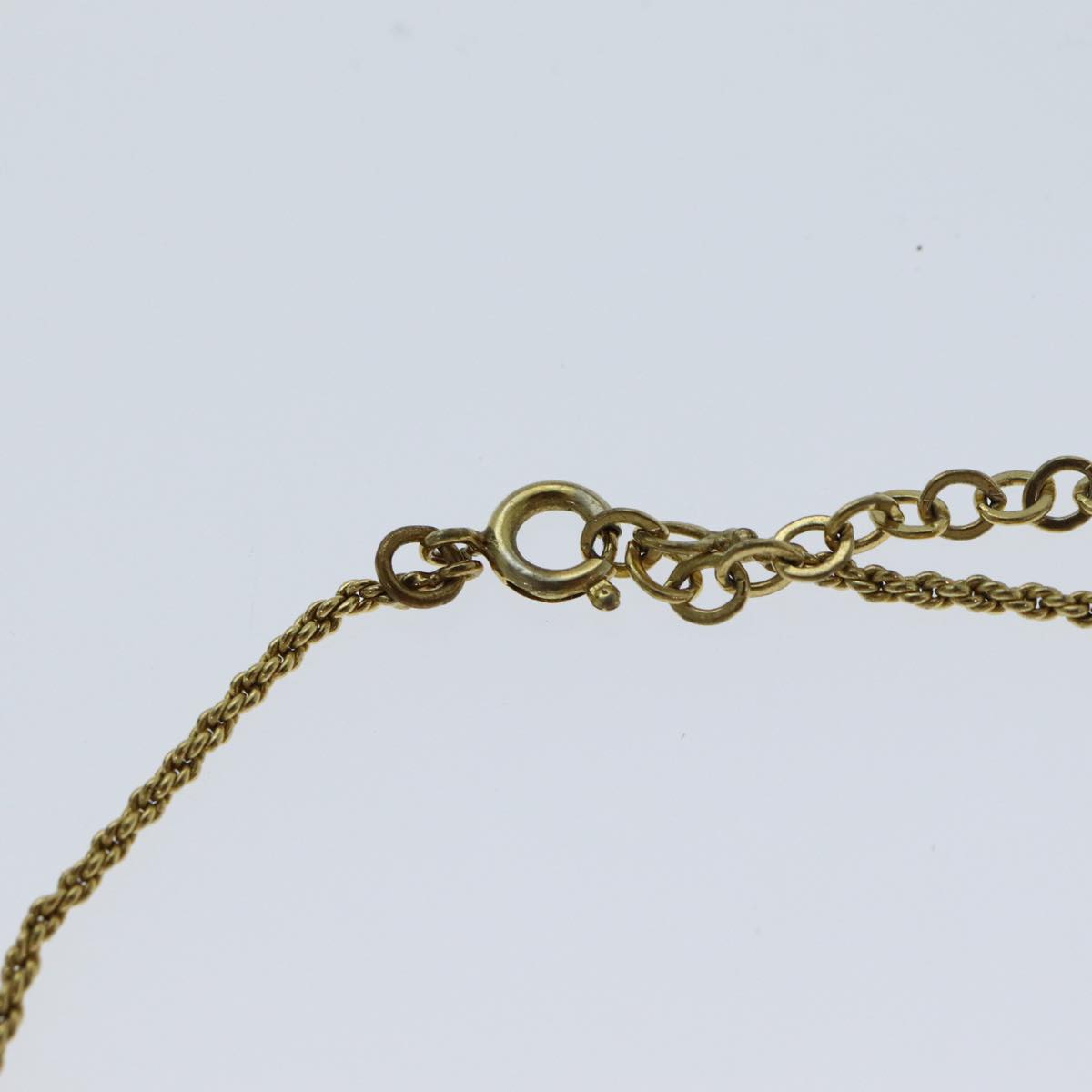 CHRISTIAN DIOR Necklace metal Gold Auth yk13067