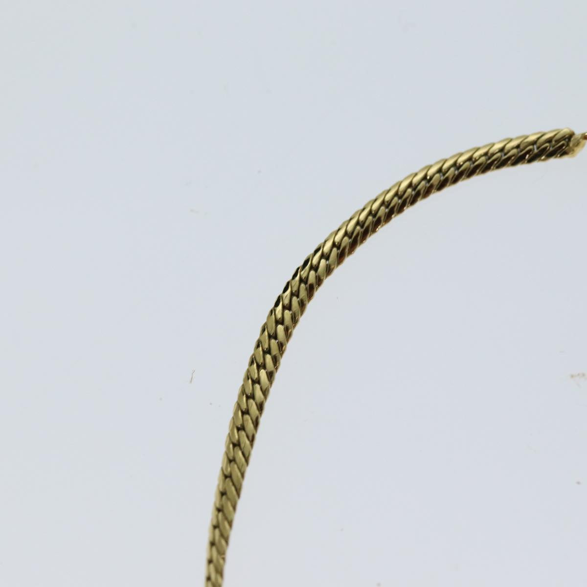 CHRISTIAN DIOR Necklace metal Gold Auth yk13097