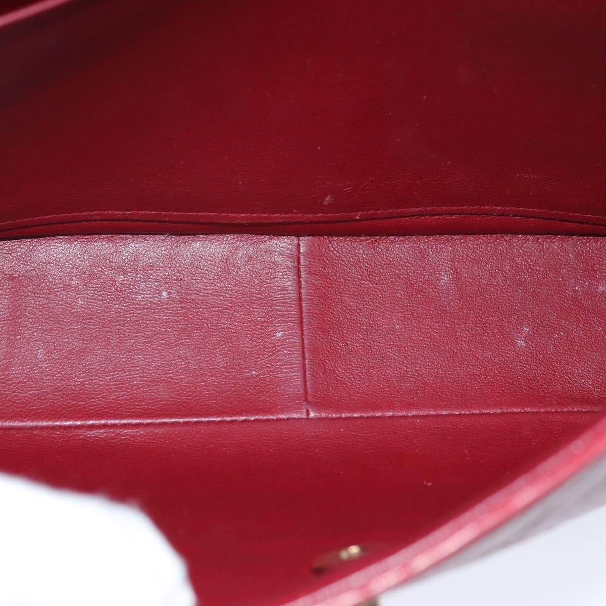 Top Quality Chanel Matelasse Turn Lock Shoulder Bag Lamb Skin Black Red CC Auth yk13361
