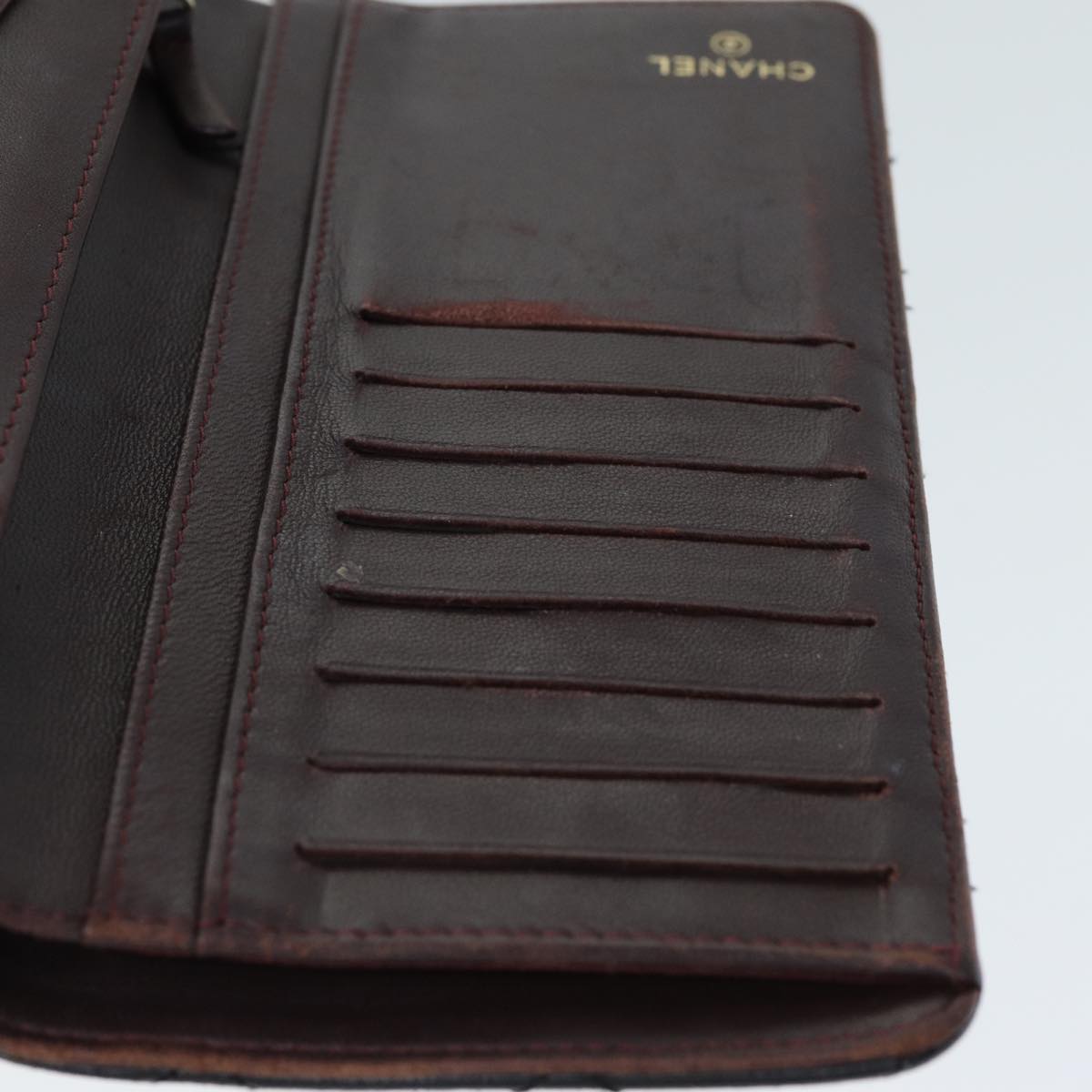 Top Quality Chanel Matelasse Long Wallet Lamb Skin Black CC Auth yk13526