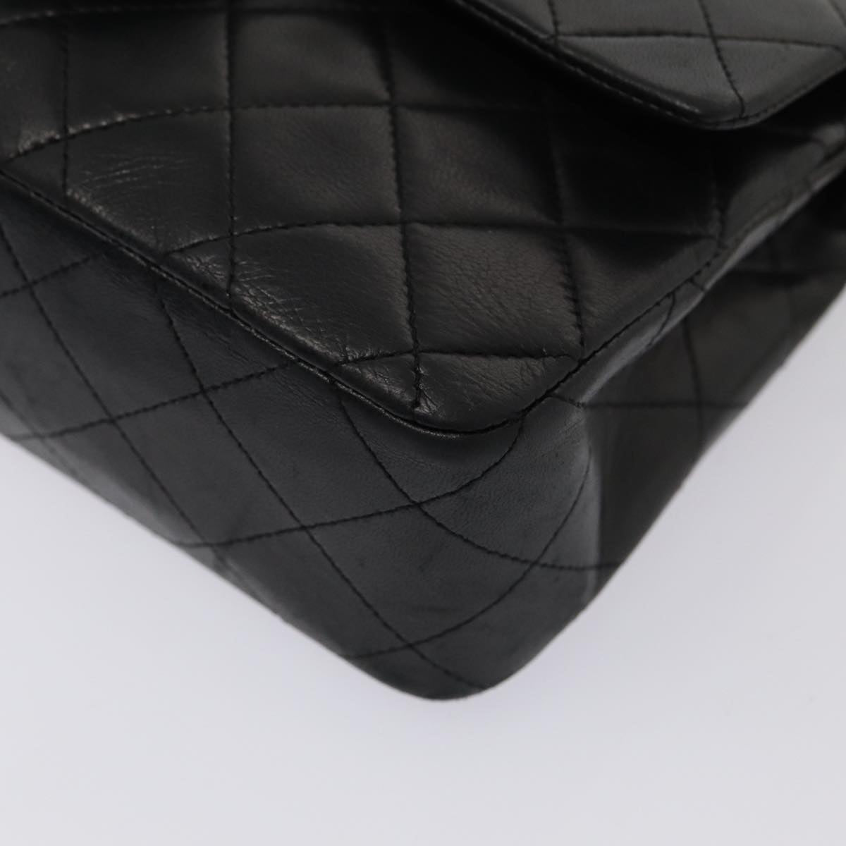 Top Quality Chanel Matelasse 23 Turn Lock Chain Bag Lamb Skin Black CC Auth yk13530A