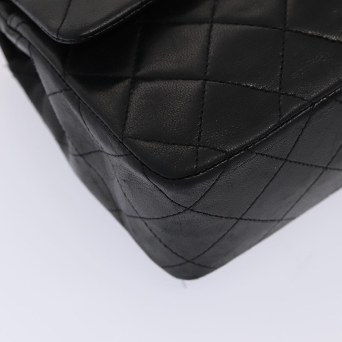 Top Quality Chanel Matelasse 23 Turn Lock Chain Bag Lamb Skin Black CC Auth yk13530A