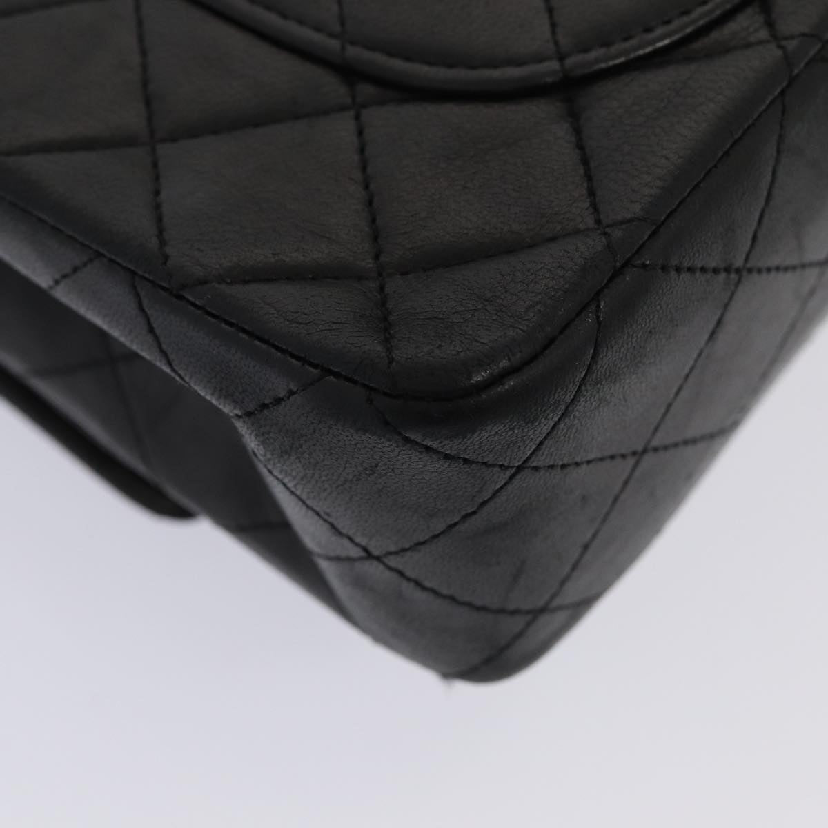 Top Quality Chanel Matelasse 23 Turn Lock Chain Bag Lamb Skin Black CC Auth yk13530A